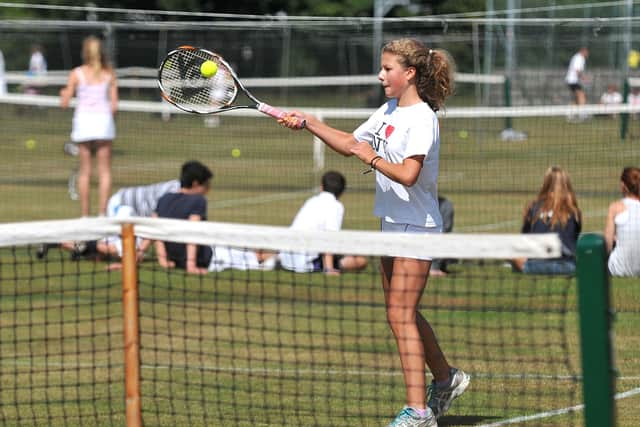 A typical scene at Hunstanton during tennis week.