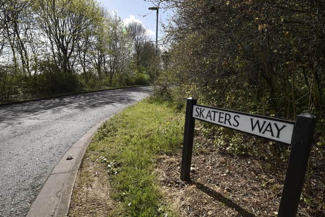 Skaters’ Way in Werrington was thought up by the local neighbourhood council to mark the days when the land flooded in winter and made a huge natural skating rink.