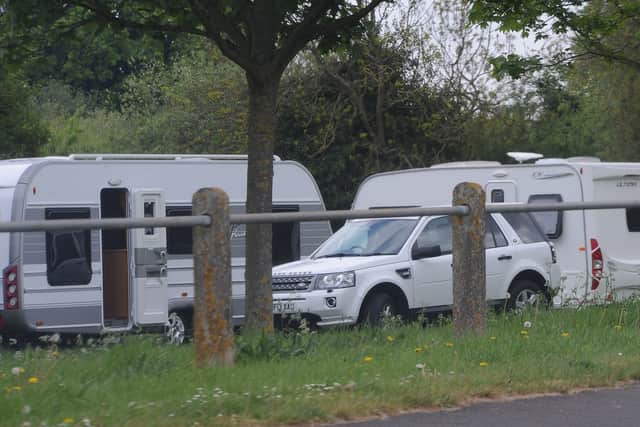 The traveller encampment in Werrington