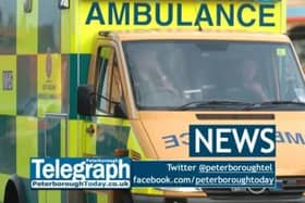 A man was taken to hospital by ambulance