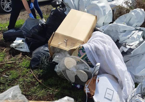 The drugs were found in flytipped rubbish. Pic: Cambs police