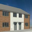 A CGI of one of the new homes