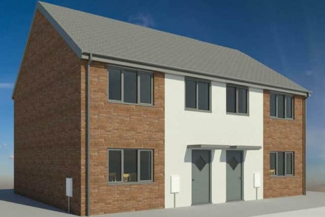 A CGI of one of the new homes