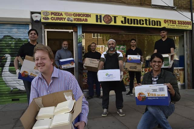 Paul Bristow with staff from the Hot Junction