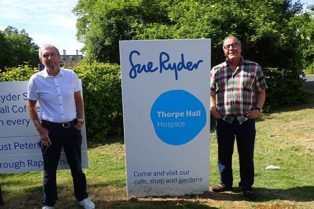 Peterborough Minster Rotary Club has raised more than £8,000 for Sue Ryder Thorpe Hall Hospice