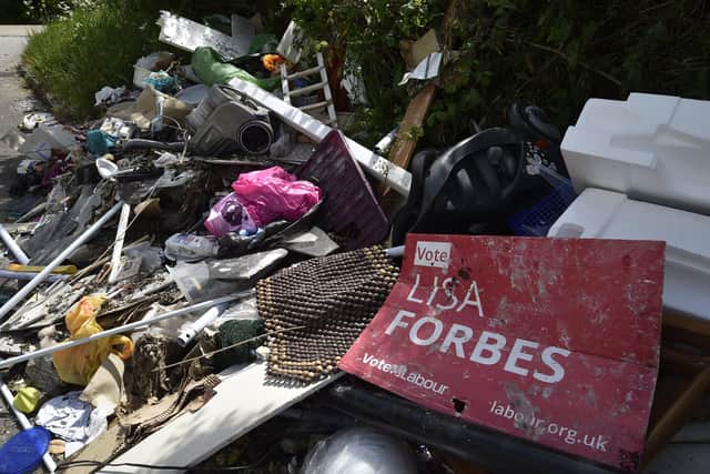 The fly-tip at Mallard Way