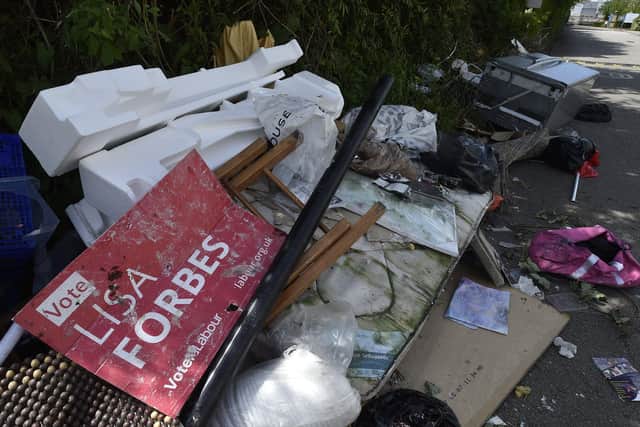 The fly-tip at Mallard Way