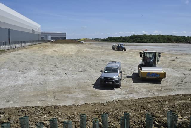 A site under development for a food processing company at Peterborough Gateway