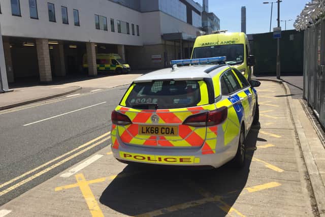 Police at the hospital