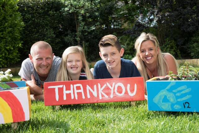 Charlotte and Daniel, with their children Hollie (7) and Brooklyn (12)