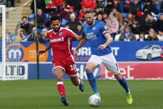 Posh skipper Mark Beevers in action.