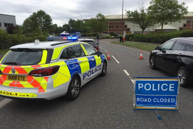 Police at the scene