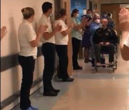 Stacy is given the guard of honour