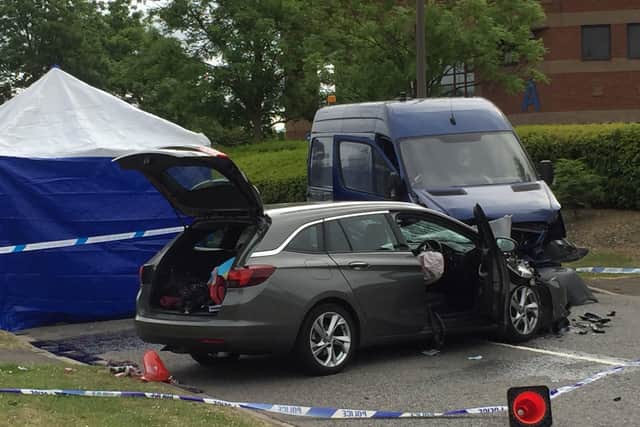 The scene of the crash