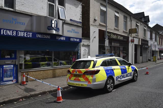 The scene at Park Road, Peterborough, after a man was arrested on suspicion of murder  EMN-200527-152134009