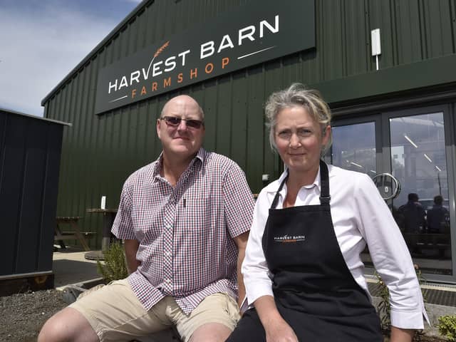 Stephen and Lynn Briggs at their Harvest Barn Farm Shop near Farcet. EMN-200206-153212009