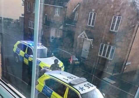 The scene in Hampton last night