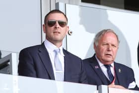 Posh chairman Darragh MacAnthony (left) and director of football Barry Fry.