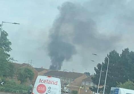 Smoke can be seen across the city. Pic: Nicole Marie Sanders