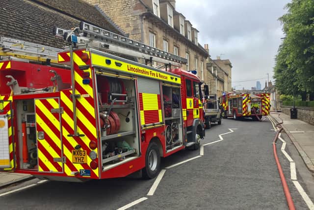 Crews at the scene of the fire
