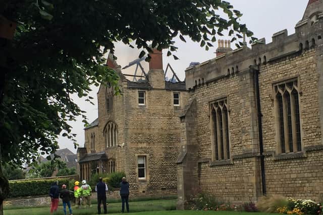 Crews at the scene of the fire