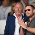 Posh chairman Darragh MacAnthony (right) with director of football Barry Fry.