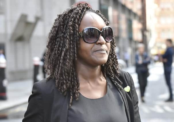 MP for Peterborough Fiona Onasanya at the Central Criminal Court, Old Bailey, in London on perverting the course of justice  . EMN-180813-191934009