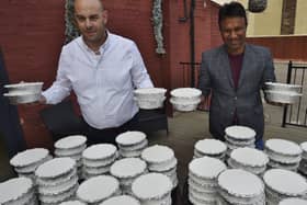 Zillur Hussain from the Zi Foundation and Chavdar Zhelev from the Tavan Restaurant who have,, since the start of lockdown and a story in the Peterborough Telegraph , handed out 13, 000 meals to the needy with the help of sponsor Rodney Flowers (not pictured).