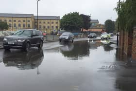 Part of Bourges Boulevard has been flooded