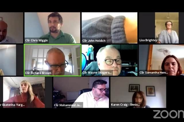 Peterborough City Council's 'virtual' employment committee meeting.