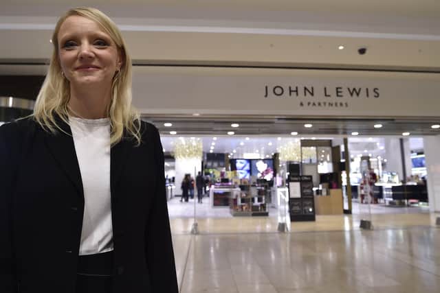 Operations manager Tracy Venner outside John Lewis Queensgate after its £21 million revamp last November. EMN-191125-184936009