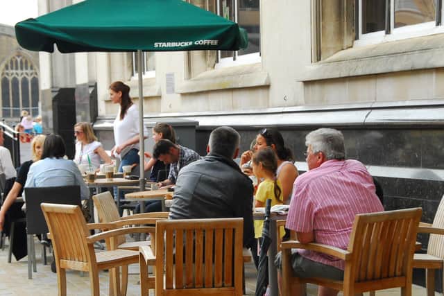 More cafes and bars are urged to get out on to the pavements in Peterborough city centre. ENGEMN00120130620160906