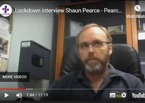 Shaun Pearce talking to Paul Stainton