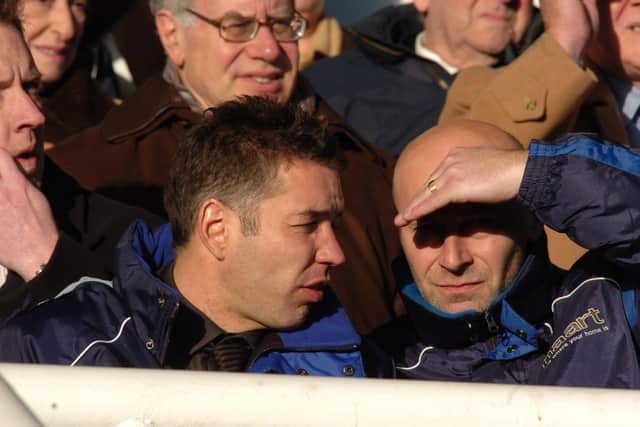 Posh manager Darren Ferguson with his assistant Kevin Russell (right) in 2007.