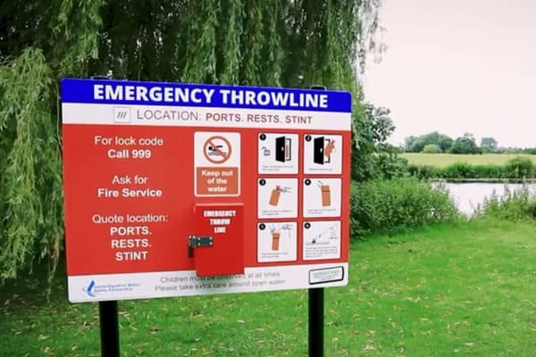 Throwline stations are being installed at waterside locations across Cambridgeshire