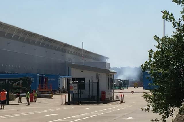 50 tonnes of carboard has been destroyed in the blaze