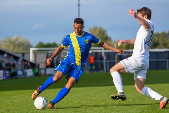 Dion Sembie-Ferris in action for Peterborough Sports. Photo: James Richardson.