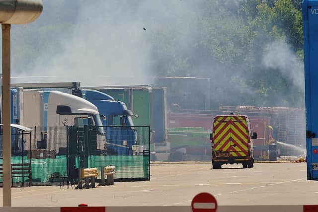 50 tonnes of carboard has been destroyed in the blaze
