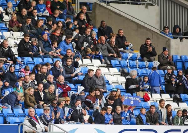 Posh fans in the East Stand.