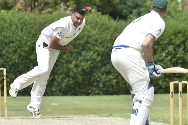 Cricket action from Barnack.