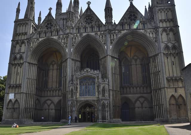 The West front of Peterborough Cathedral.