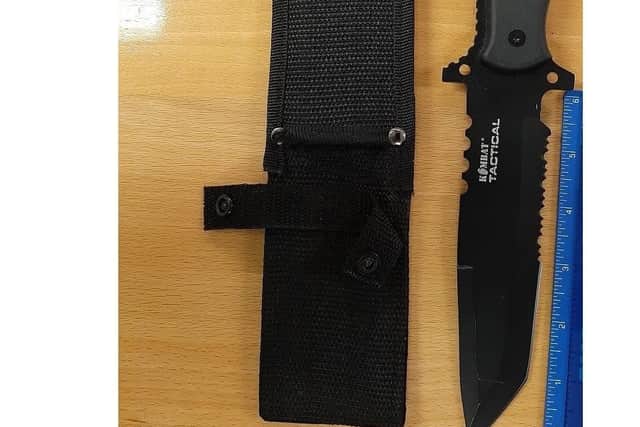 The knife that was found