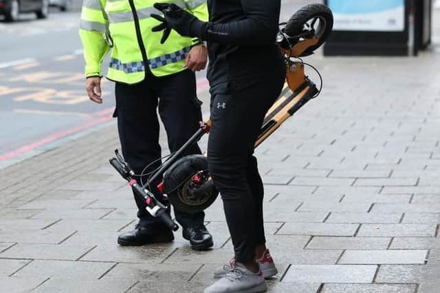 E scooters are illegal outside agreed trials.