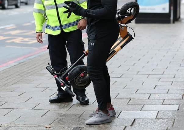 E scooters are illegal outside agreed trials.
