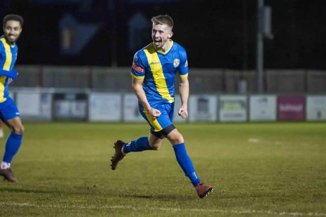 Peterborough Sports hat-trick hero Jordan Nicholsom.