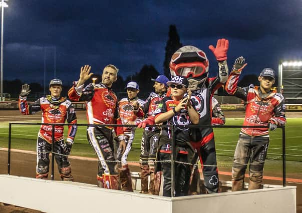 Panthers celebrate a Premiership win at Belle Vue earlier this season. Photo: Taylor Lanning.