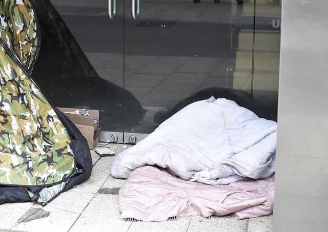Library image: Rough sleepers mess in Long Causeway. Peterborough's MP says aggressive begging has been associated with some rough sleepers in Lincoln Road.