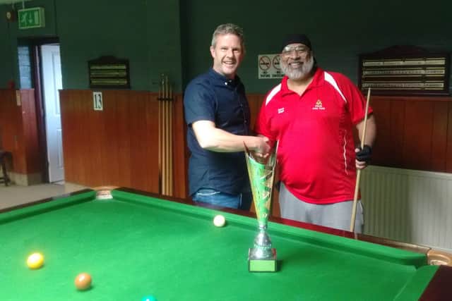 Mark Gray (left) and Steve Singh at the Court.