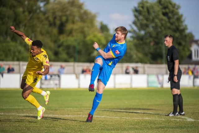 Michael Gash (right) in action for Peterborough Sports. Photo: James Richardson.