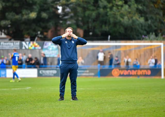 Peterborough Sports manager Jimmy Dean after the FA Cup tie at King's Lynn. Photo: James Richardson.